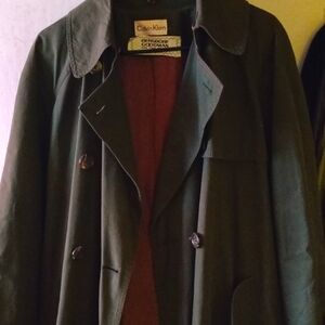 Calvin Klein long slim fit trench coat